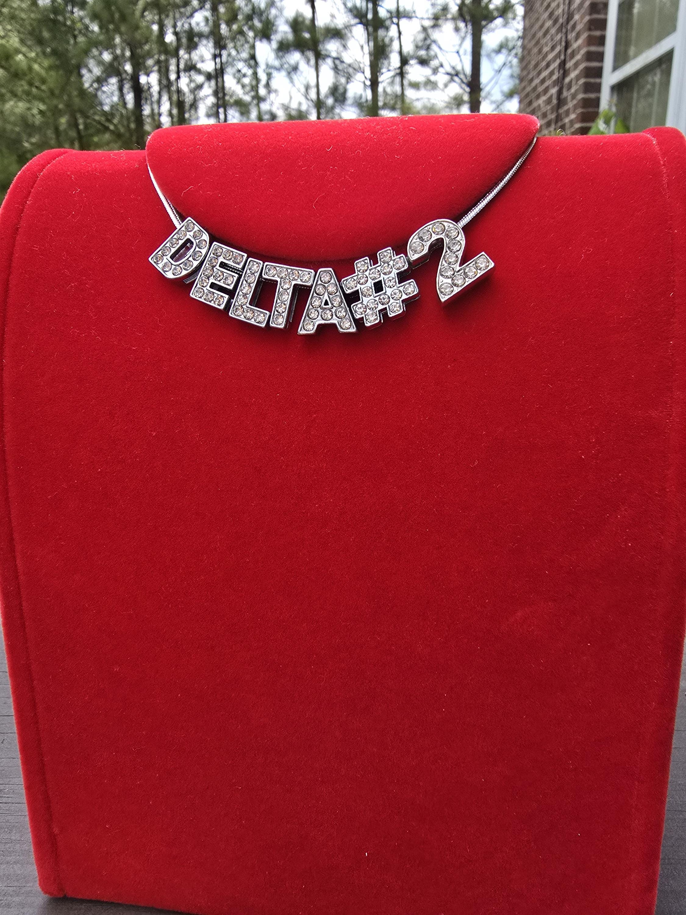 Personalized Delta Sigma Theta Bling Line Number Necklaces - Line ...