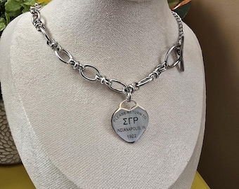SGRho-ketting- vrouwenclubketting - Sigma Gamma Rho- cadeau studentenvereniging - HBCU - Divine Nine-studentenclubs