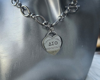 Delta Sigma Theta-ketting - vrouwenclubketting - Delta Jewelry - Delta Sigma Theta-cadeau - HBCU - Divine Nine-studentenclubs