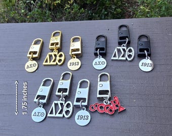 Delta Sigma Theta Griekse letter ritstrekkersets, ritsbedel, tassenlabels, Delta Sigma Theta-cadeaus