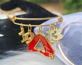 Delta Bracelet - Delta Sigma Theta Bracelet - Sorority Bracelet - DST Bracelet - Delta Girl Bracelet - Sorority Jewelry - Jewelry