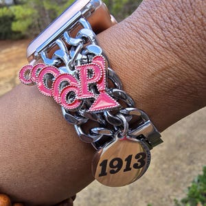 Delta Watch Band - Delta Sigma Theta Watch Band - Sorority Watch Band - DST Watch Band - Delta Apple Watch Band - Sorority Jewelry