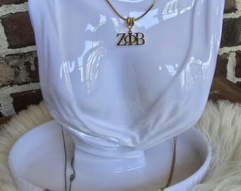 Zeta Halskette - Sorority Halskette - Z Phi B Schmuck - Zeta Phi Beta Geschenk - HBCU - Die Göttlichen Neun Schwesternschaften