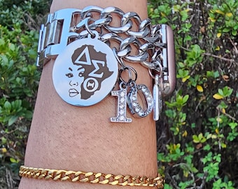 Delta Watch Band - Delta Sigma Theta Watch Band - Sorority Watch Band - DST Watch Band - Delta Apple Watch Band - Sorority Jewelry