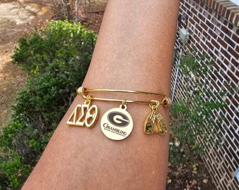 Delta Bracelet HBCU Delta Sigma Theta Bracelet Sorority Bracelet DST Grambling State University Sorority Jewelry GSU