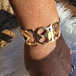 Delta Bracelet - Delta Sigma Theta Bracelet - Sorority Bracelet - Delta 1913 Bracelet - Delta Girl Bracelet in silver & gold