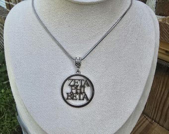 Zeta Halskette - Sorority Halskette - Z Phi B Schmuck - Zeta Phi Beta Geschenk - HBCU - Die Göttlichen Neun Schwesternschaften