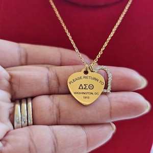 Delta Sigma Theta necklace- Sorority necklace - Delta Jewelry - Delta Sigma Theta gift - HBCU - Divine Nine Sororities