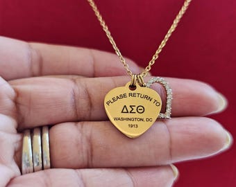 Delta Sigma Theta necklace- Sorority necklace - Delta Jewelry - Delta Sigma Theta gift - HBCU - Divine Nine Sororities