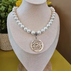 Delta Sigma Theta Beaded Pearl Sorority Necklaces - Pearl Sorority Necklace - Delta Sigma Theta Jewelry