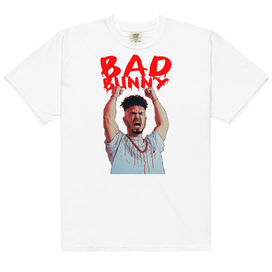 Bad Bunny Wrestling Shirt Bloody Bad Bunny With Name in Etsy