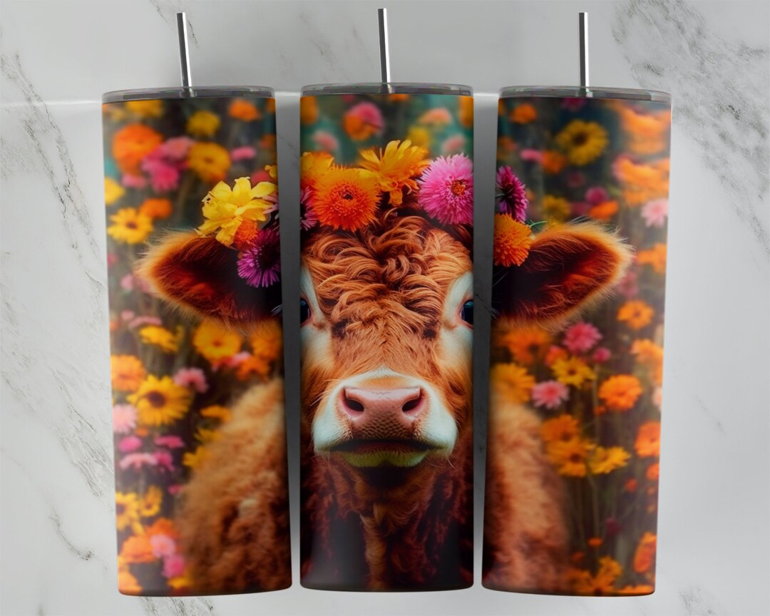 Beautiful Cow 20oz Tumbler Design, Sublimation Designs, Fall Season ...