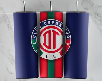 Toluca Sublimation Design, Great for 20oz Skinny Tumblers can be used for sublimation, Waterslide or to print vinyl wraps, Soccer Design