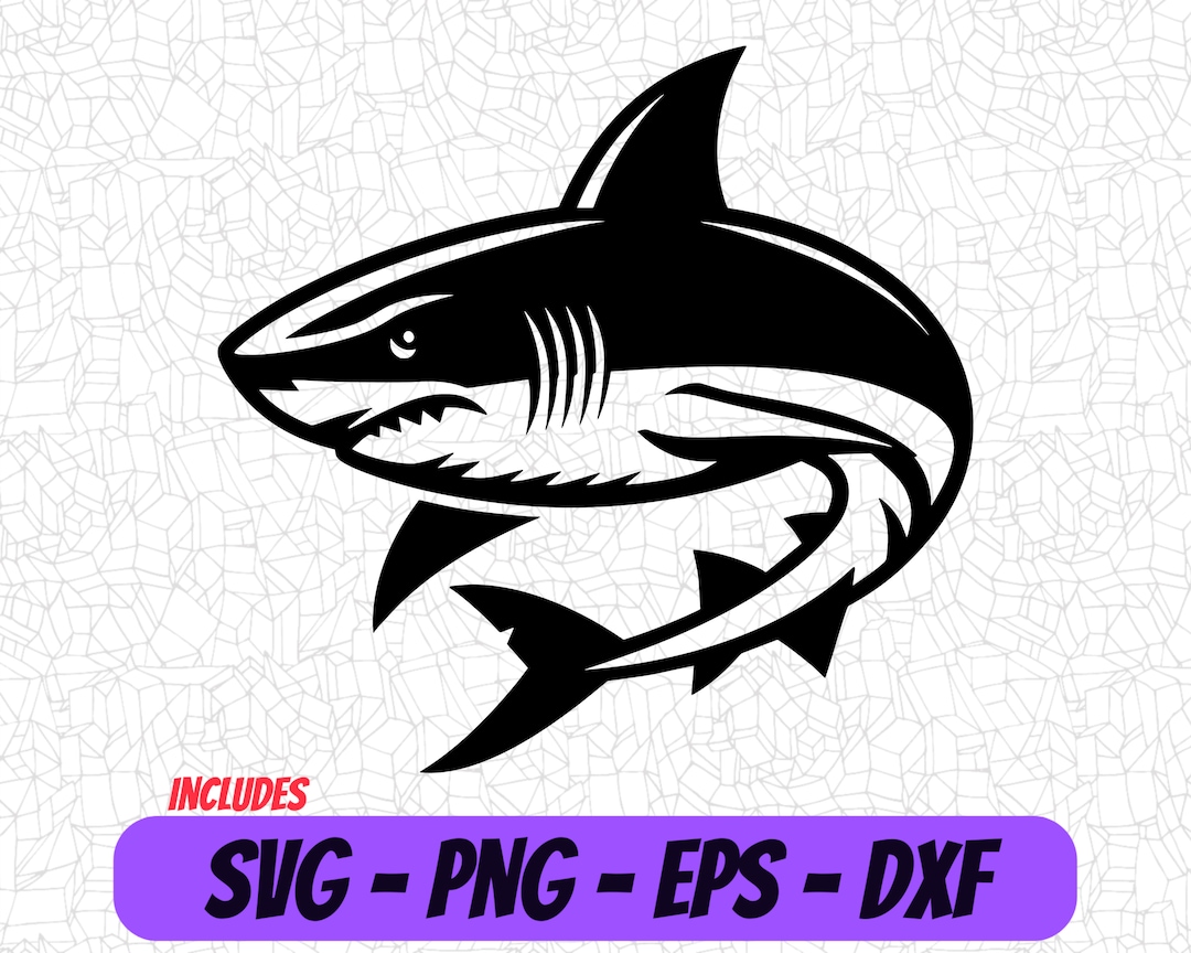 Shark SVG File, Ocean Animal Clipart, Shark Cut File for Cricut ...