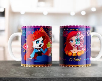 Princess 12oz Mug Design, Sublimation Designs, Mug Template, Cricut Mug Press, Plantilla para Sublimacion, Catrina