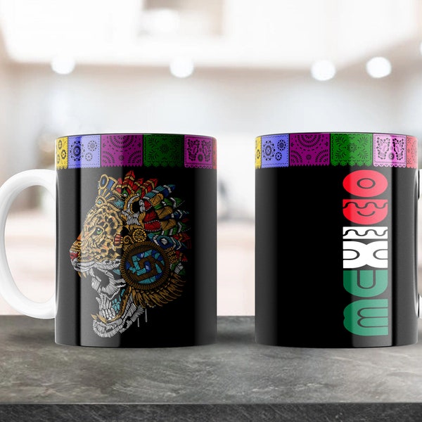 Mexico 12oz Mug Design, Sublimation Designs, Mug Template, Cricut Mug Press, Plantilla para Sublimacion, Mexican Cup