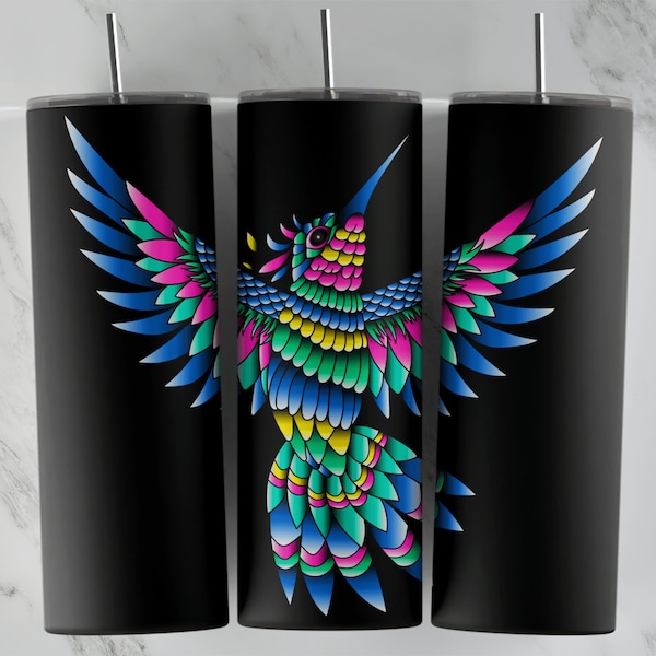 Aztec Bird Sublimation Design, Great for 20oz Skinny Tumblers can be used for sublimation, Waterslide or to print vinyl wraps, Colibri