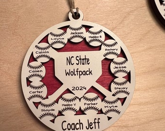 Baseball Team Ornament