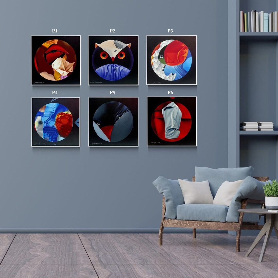 モダンアクリル画：キャンバスに描かれた24インチ四方の抽象画 - Etsy 日本