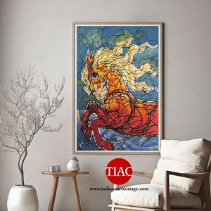 Horse Acrylic Portrait | Hand Painted Mixed Media | Horse Painting | Equine Gift | horse art work | Horse Gift | Animal Gifts | Horse Paint