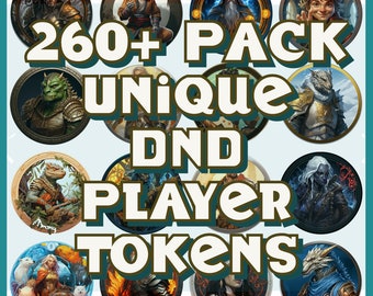 260+ D&D Player Tokens Mega Pack - Transform Your Digital Tabletop Experience! | DnD | Digital Tabletop | Roll20 | Fantasy Grounds | DnD5e
