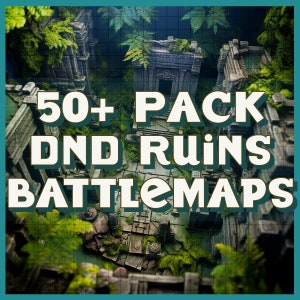 50+ D&D Ruins Battlemaps Pack - Erkunde die Widerhall vergessener Zivilisationen! | Dungeons und Drachen | DnD Weltkarten | Digitales Tabletop