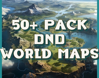 50+ Pack D&D World Maps Pack - Chart Your Epic Journey!  | Dungeons and Dragons | DnD World Maps | Digital Tabletop