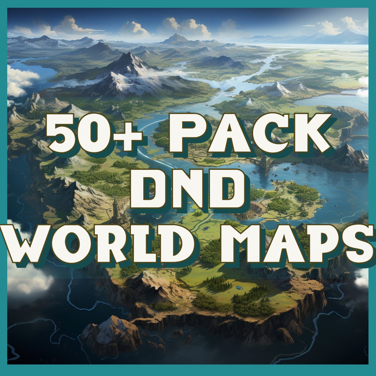 50 Pack D&D World Maps Pack Chart Your Epic Journey Dungeons and