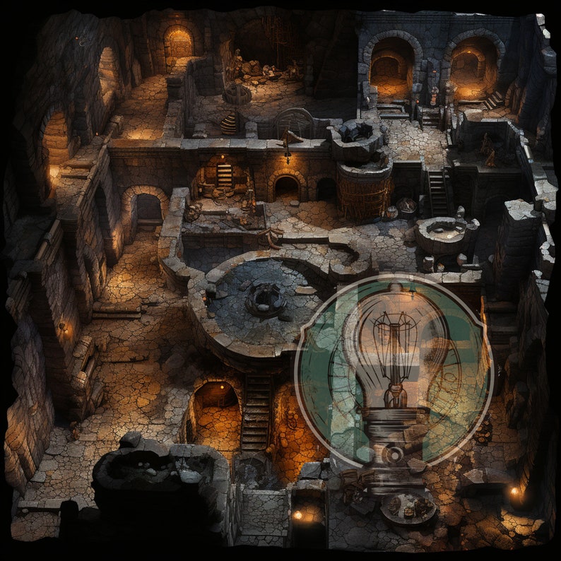50 D&D Underdark Battle Maps Pack Delve Into the Depths of Faerûn 