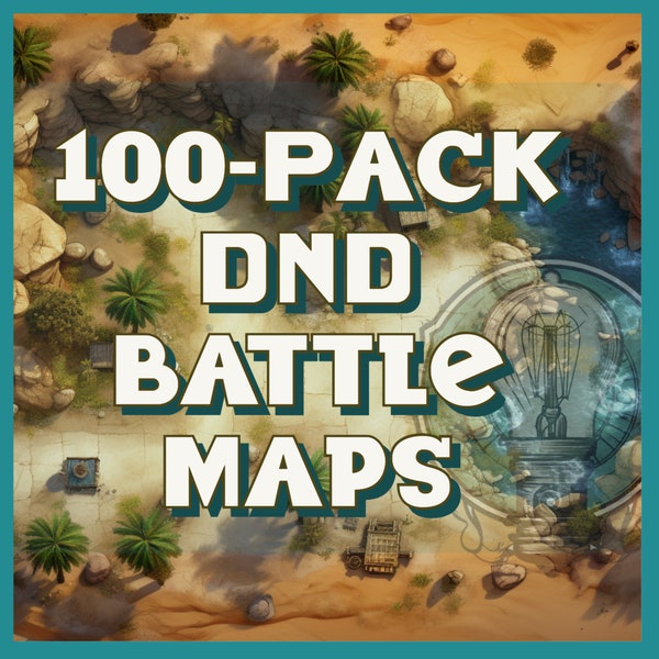 Immersive 100+ Pack of Dungeons and Dragons Battle Maps featuring Ice Wastes, Desert, Forest, Jungle, tavern settings, and more!