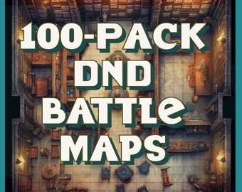 Immersive 100+ Pack of Dungeons and Dragons Battle Maps with Gridlines - Druid Groves, Dungeons, Taverns, and More