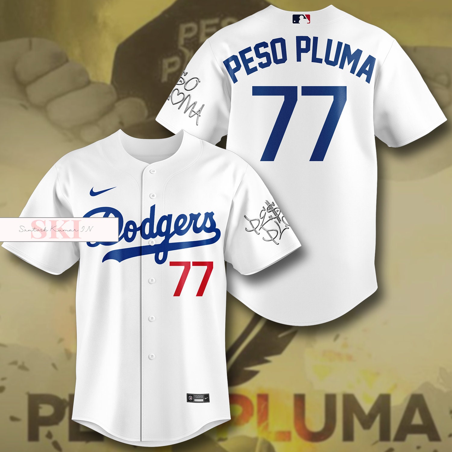 Personalized Peso Pluma Baseball Jersey Peso Pluma Music 