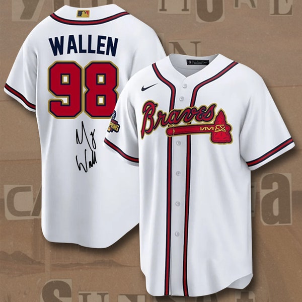 Wallen 98 Braves Jersey Etsy