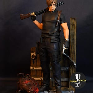 Resident Evil 4 - Leon Kennedy Premium Statue | Leon Kennedy High Quality Resin figüre | Leon Kennedy Diorama / Figure