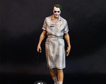 Heath Ledger Joker Hospital Outfit Statue - The Dark Knight, Handmade Resin Figure