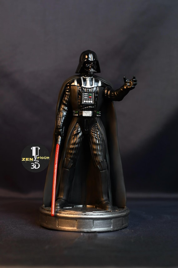 Handmade Resin Darth Vader Statue – 3D Printed, Airbrush Painted