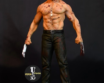 Handmade Wolverine Resin Statue – X-Men Collectible Figure