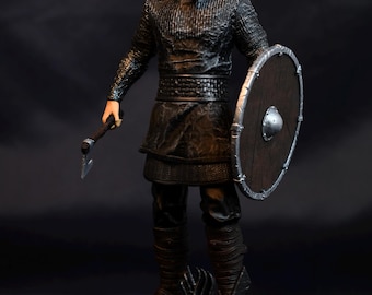 Ragnar Lothbrok Resin Statue – Hand-Painted Viking Collectible