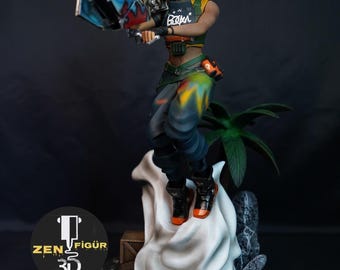 Hand-Painted Valorant Raze Figurine | 3D Printed Resin Statue