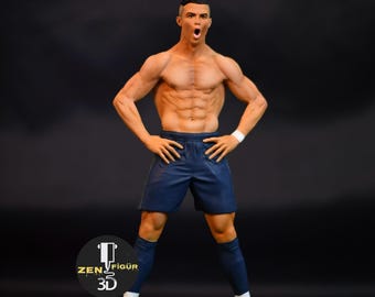 Handmade Cristiano Ronaldo Resin Statue | CR7 Collectible Figure