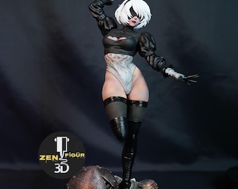 Estatua de resina de NieR Automata 2B: Figura de anime hecha a mano, coleccionable SLA de 12K