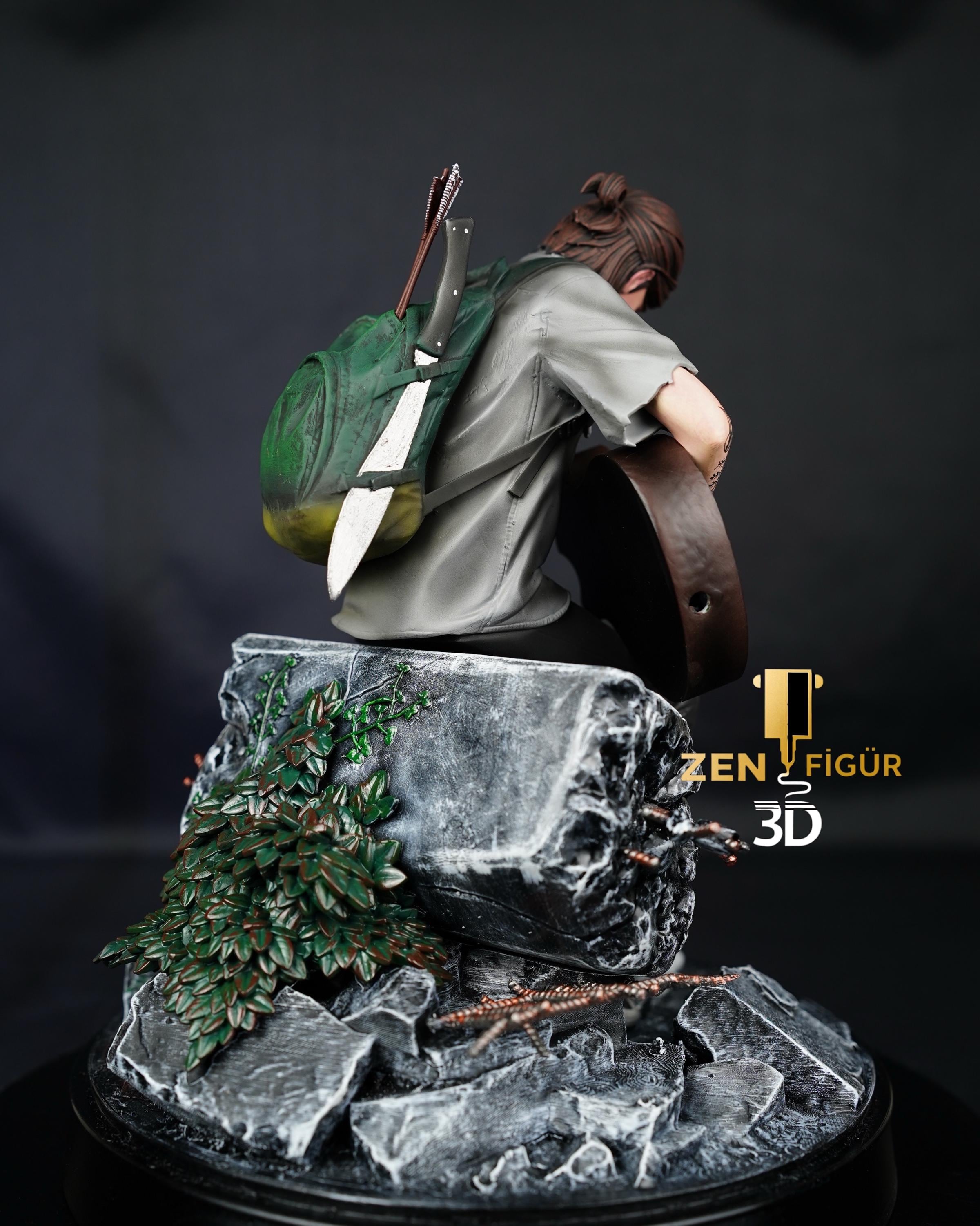 The Last of Us Part II Ellie Playing Guitar Statue | Hand Painted
