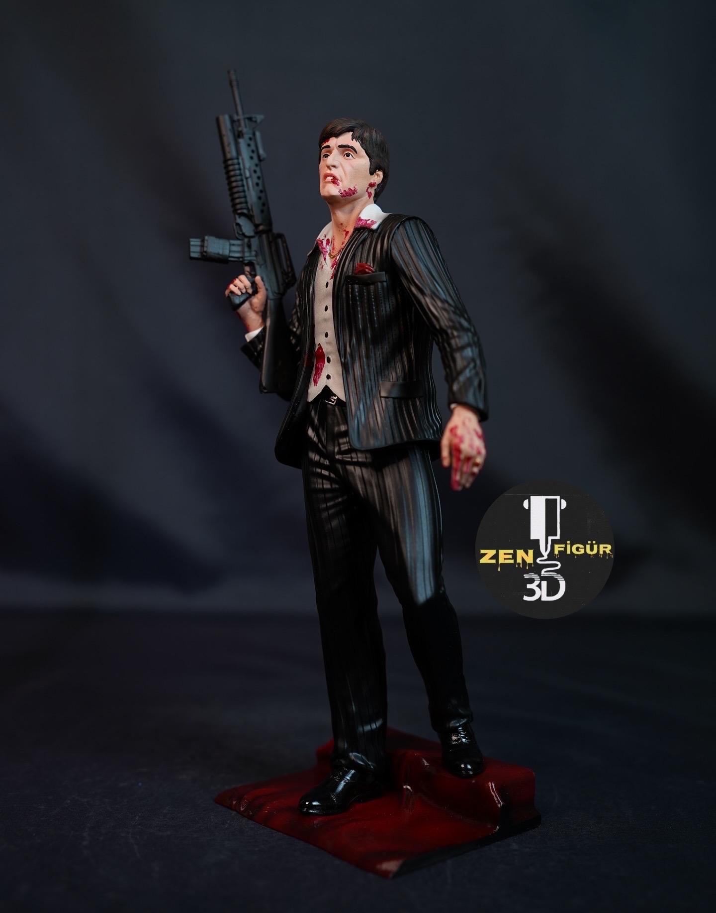 スカーフェイス トニー・モンタナ像 – 手作り12K樹脂ジオラマ - Etsy 日本