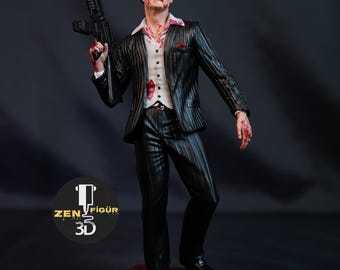 Scarface Tony Montana Statue – Handcrafted 12K Resin Diorama