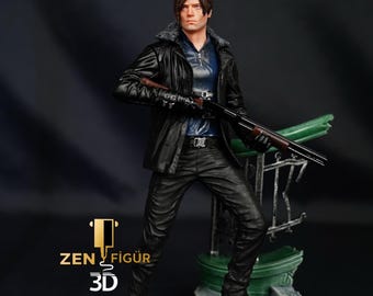 Resident Evil Requiem Leon Kennedy Figure – 16K Resin Hand Painted Statue, Highly Detailed Handmade Collectible Display Model