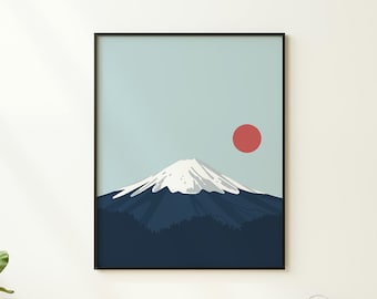 Monte Fuji Stampa Digitale Download Monte Fuji Wall Art Decor Fujiyama Poster Monte Fuji Wall Art Giappone Minimalist Wall Art Arte della parete giapponese