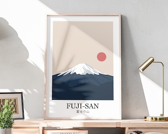 Monte Fuji stampa digitale Download Fujiyama Poster Monte Fuji Wall Decor Art Monte Fuji Wall Art Giappone Minimalist Wall Art Arte della parete giapponese