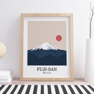 Minimalist Fujisan Art Print Digital Download Mount Fuji Poster Mount Fuji Wall Art Decor Japan Art Minimalist Wall Art Japanese Wall Art