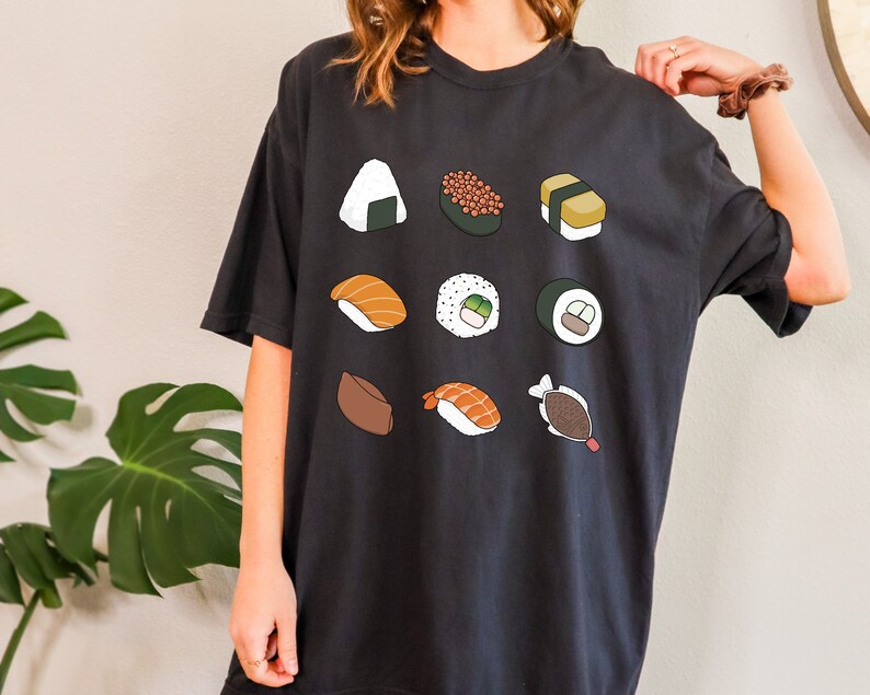 Sushi Tshirt Graphic Shirt Japanese Graphic Tee Japanese Print Shirt