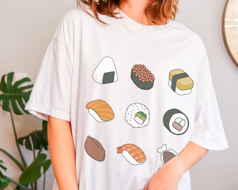 Sushi Tshirt Graphic Shirt Japanese Graphic Tee Japanese Print Shirt